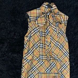Luna Tie Neck Authentic Burberry Dress